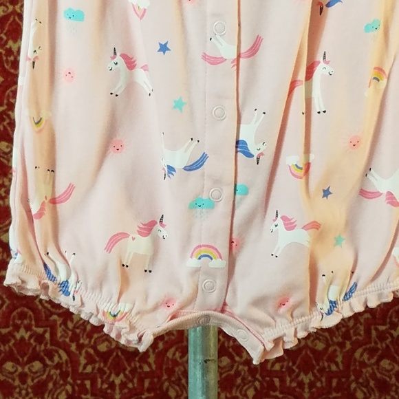 NEW CARTER'S Pink Unicorn onesie 12M ⚠️🕚 - Picture 3 of 4
